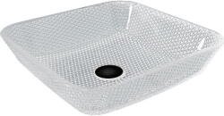 Mexen Mika üvegből készült pultra helyezhető mosdókagyló 40 x 40 cm, átlátszó - 24104000 (24104000)