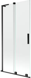 Mexen Velar L kádparaván 2-szárnyas toló 90 x 150 cm, átlátszó, fekete - 896-090-003-01-70 (896-090-003-01-70)