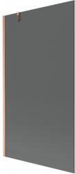 Mexen Next kádparaván, 1-szárnyú, 100 x 150 cm, grafit, csiszolt réz - 895-100-000-00-40-65 (895-100-000-00-40-65)