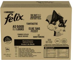 FELIX FELIX Fantasztikus macskaeledel ízválaszték zselében 120x85g + ajándék macska meglepetés