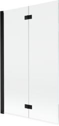 Mexen Mist 2-szárnyú bal oldali fürdőszobai paraván 110 x 150 cm, átlátszó, fekete - 8A9-110-002-70-00-L (8A9-110-002-70-00-L)