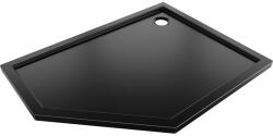 Mexen Flow pentagonális slim jobbos zuhanytálca 100 x 80 cm, fekete matt - 46P708010R (46P708010R)