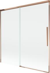 Mexen Rox 2-szárnyú, toló kádparaván 160 x 150 cm, átlátszó, rózsaarany - 8C9-160-001-60-00 (8C9-160-001-60-00)