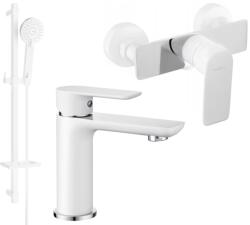 Mexen Alfa DQ40 zuhanykészlet, fehér/króm - 745704DQ40-02 (745704DQ40-02)