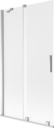 Mexen Velar 2-szárnyú húzható fürdőkádparaván 100 x 150 cm, fagyott, króm - 896-100-000-31-01 (896-100-000-31-01)
