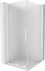 Mexen Velar L tolóajtós zuhanykabin 90 x 90 cm, homályos, fehér - 871-090-090-33-20 (871-090-090-33-20)