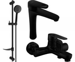 Mexen Kama DF75 fürdőkád készlet, fekete - 72513DF75-70 (72513DF75-70)