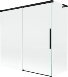 Mexen Rox L kétpaneles, toló ajtós fürdőkádparaván 160 + 70 x 150 cm, átlátszó, fekete - 8C9L-160-070-70-00 (8C9L-160-070-70-00)