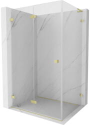 Mexen Lunar-F L összecsukható zuhanykabin balos 85 x 70 cm, átlátszó, arany szálcsiszolt - 836L-085-070-55-00-L (836L-085-070-55-00-L)