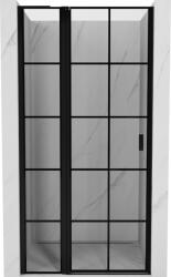 Mexen Mist L balos zuhanyajtó balos 100 cm, fekete rácsos, fekete - 8A4L-100-000-70-77-L (8A4L-100-000-70-77-L)