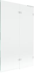 Mexen Lunar L fürdőkád paraván 2-szárnyú, jobb oldali 110 x 150 cm, átlátszó, fehér - 897L-110-100-20-00-P (897L-110-100-20-00-P)