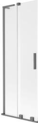 Mexen Velar L 2-részes tolóajtós fürdőkád paraván 75 x 150 cm, matt, gun metal - 896-075-003-31-95 (896-075-003-31-95)