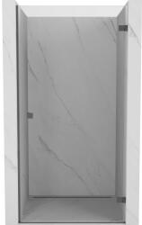 Mexen Lunar-B zuhanyajtó, jobbra nyíló, 80 cm, átlátszó, gun gray szálcsiszolt - 832-080-000-66-00-P (832-080-000-66-00-P)