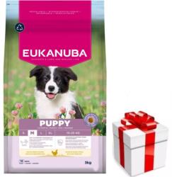 EUKANUBA EUKANUBA Growing Puppy Medium Breed Chicken 3 kg + ingyenes meglepetés ajándék kutyájának