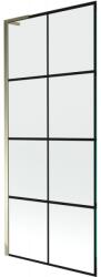 Mexen Next L egyajtós kádparaván 80 x 150 cm, fekete rácsos, arany - 895-080-000-03-77-50 (895-080-000-03-77-50)