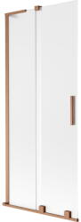 Mexen Velar L fürdőszobai paraván 2-szárnyú toló 85 x 150 cm, fagyos, szálcsiszolt réz - 896-085-003-31-65 (896-085-003-31-65)