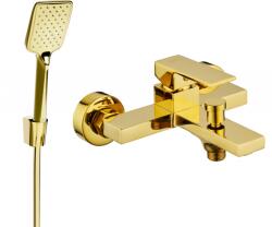 Mexen Uno R62 kád csaptelep zuhanyszettel, arany - 7143R62-50 (7143R62-50)