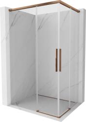 Mexen Rox Duo tolóajtós zuhanykabin 90 x 75 cm, átlátszó, rózsaarany - 8C2D-090-075-60-00 (8C2D-090-075-60-00)