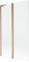 Mexen Mist L dupla fürdőkádparaván 2-szárnyú 110 x 150 cm, átlátszó, csiszolt réz - 8A9L-110-011-65-00 (8A9L-110-011-65-00)