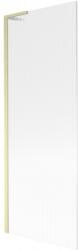 Mexen Next L fürdőkád paraván 1-szárnyas 70 x 150 cm, csíkos, arany kefélt - 895-070-000-03-09-55 (895-070-000-03-09-55)