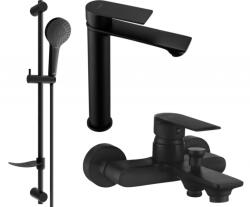 Mexen Royo DF05 fürdőkád csaptelep készlet, fekete - 72213DF05-70 (72213DF05-70)