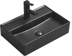 Mexen Blanca ráépíthető mosdó 50 x 35 cm, fekete matt - 21105085 (21105085)