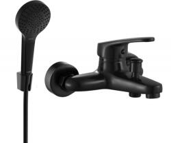 Mexen Erica R05 kádcsaptelep zuhanyszettel, fekete - 74643R05-70 (74643R05-70)