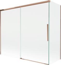 Mexen Rox duplaszárnyú toló zuhanyfal 180 + 90 x 150 cm, átlátszó, rózsaszín arany - 8C9-180-090-60-00 (8C9-180-090-60-00)