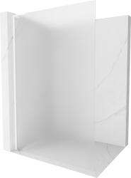 Mexen Kioto L Walk-in zuhanyfal 70 x 200 cm, homályos, fehér - 800-070-103-20-30 (800-070-103-20-30)