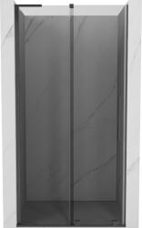 Mexen Velar L tolóajtós zuhanykabin 120 cm, grafit, kefe hatású gun gray - 871-120-003-41-66 (871-120-003-41-66)