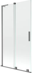 Mexen Velar L 2 szárnyú, eltolható fürdőszobai paraván 100 x 150 cm, átlátszó, gun metal - 896-100-003-01-95 (896-100-003-01-95)