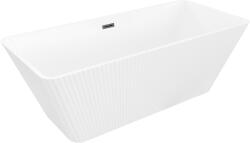 Mexen Tava szabadon álló bordázott kád 170 x 75 cm, fehér, fekete túlfolyó - 52851707500-70 (52851707500-70)