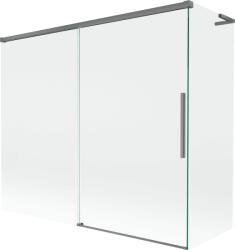 Mexen Rox L 2-szárnyas fürdőkádparaván tolóajtóval 180 + 80 x 150 cm, átlátszó, gun metal - 8C9L-180-080-95-00 (8C9L-180-080-95-00)