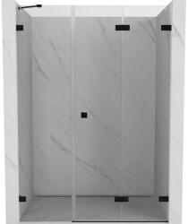 Mexen Lunar-F összecsukható zuhanyajtó jobb 150 cm, átlátszó, fekete - 836S-150-050-70-00-P (836S-150-050-70-00-P)