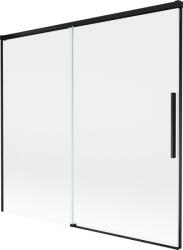 Mexen Rox kétszárnyú eltolható fürdőkádparaván 170 x 150 cm, átlátszó, fekete - 8C9-170-001-70-00 (8C9-170-001-70-00)