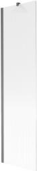 Mexen Next 1-szárnyú fürdőszobai paraván 50 x 150 cm, csíkos, fegyverszürke kefezett - 895-050-000-00-09-66 (895-050-000-00-09-66)