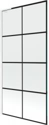 Mexen Next L fürdőszobai paraván 1-szárnyú 90 x 150 cm, fekete rácsos, fehér - 895-090-000-03-77-20 (895-090-000-03-77-20)