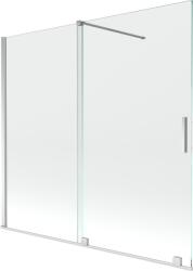 Mexen Velar kétszárnyú, toló fürdőkád paraván 170 x 150 cm, átlátszó, króm - 896-170-000-01-01 (896-170-000-01-01)