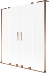 Mexen Velar L Duo kádparaván 2-szárnyú toló 150 x 150 cm, fagyott, rózsaarany - 896-150-003-32-60 (896-150-003-32-60)