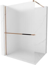 Mexen Kioto+ zuhanyfal polccal Walk-in 110 x 200 cm, dér, rózsaarany - 800-110-121-60-30 (800-110-121-60-30)