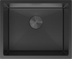 Mexen Trixo 1-medencés acél mosogató 540 x 440 mm, fekete - 6414541000-70 (6414541000-70)