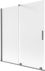 Mexen Velar 2-szárnyú csúszó zuhanyfal 150 x 150 cm, matt, fekete fém - 896-150-000-31-95 (896-150-000-31-95)