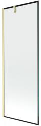Mexen Next 1-szárnyú fürdőkádparaván 70 x 150 cm, fekete keret, arany szálcsiszolt - 895-070-000-00-70-55 (895-070-000-00-70-55)