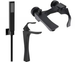 Mexen Estrella R02 fürdőkád szett, fekete - 72313R02-70 (72313R02-70)