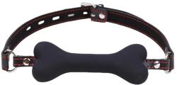 Ida Leather - csont alakú szájpecek (fekete) - vagyaim
