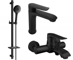 Mexen Pecos DQ40 fürdőkád készlet, fekete - 72703DQ40-70 (72703DQ40-70)