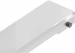 Mexen Flat MGW vonalmenti lefolyó takarólap 80 cm, fehér üveg - 1027080 (1027080)