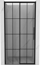 Mexen Rox tolóajtós, balos, 110 cm-es zuhanyajtó, fekete rács, fekete - 8C2-110-000-70-77-L (8C2-110-000-70-77-L)