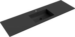 Mexen Otis 161 x 46, 5 cm, fekete matt, pultba süllyesztett mosdó - 25181671 (25181671)
