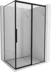 Mexen Rox jobbra toló zuhanykabin 130 x 95 cm, fekete keret, fekete - 8C2-130-095-70-70-P (8C2-130-095-70-70-P)